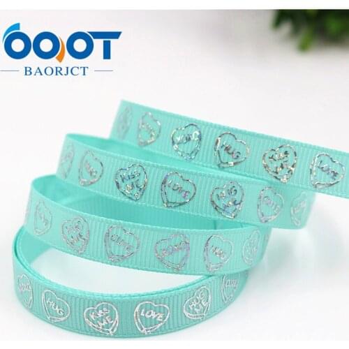 3/8'' 10mm Wide 10yards Love Laser Silve printed ribbon,DIY Hair Bow Wedding Festival Home Party Birthday Gift Packing