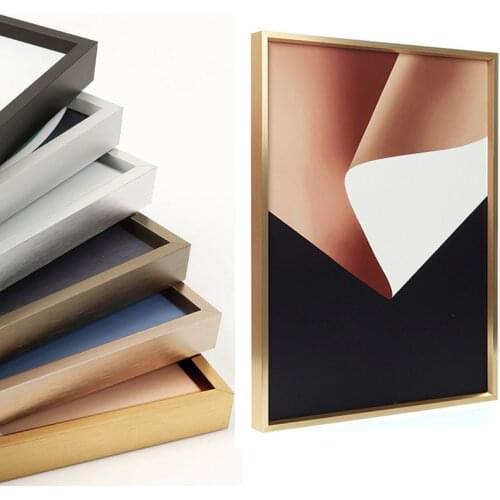 Photo Frame Metal Wall Frames for Pictures Photos Posters Canvas Print A3 A4 Golden Silver Black Decor Frame with Plastic Glass