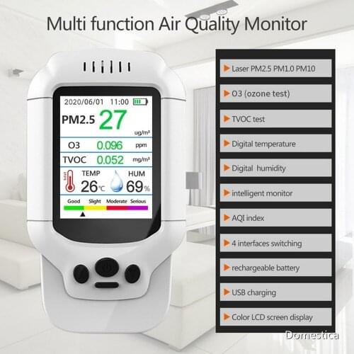 Air Quality Monitor Multi-Functional Formaldehyde Detection Air Detection Ozone Detector For Indoor Pollution Monitoring