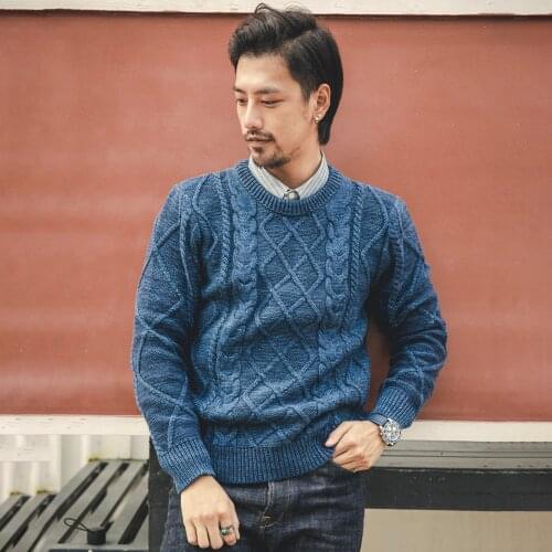 MY-0005 Read Description ! Asian Size Good Quality Long-sleeve Mans 100% Cotton Autumn Winter Classic Jumper 3 Colours