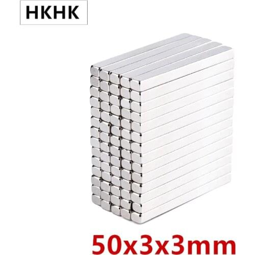 5 10 50 100pcs Neodymium magnet 50x3x3 strong mm Rare earth permanent magnet 50x3x3 NdFeB magnet 50 x 3 x 3