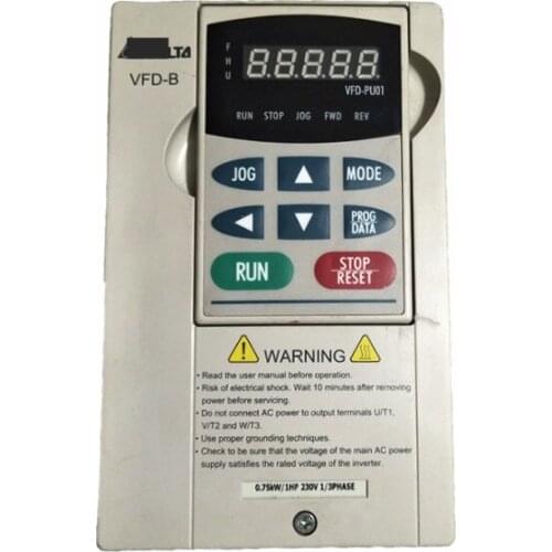 New VFD007B21A 1 Phase 220V 750W 1HP 5A 400HZ VFD-B Inverter VFD AC Driver