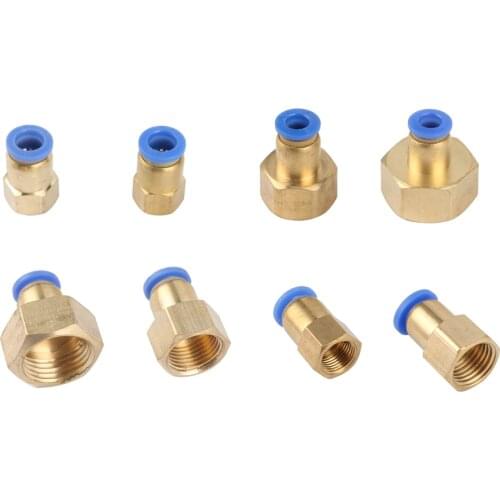 1/8" 3/8" 1/2" 1/4" Female Thread to 6mm 8mm Slip-lock Straight Connector Garden Water Quick Connectors Water Paipe Hose Joints