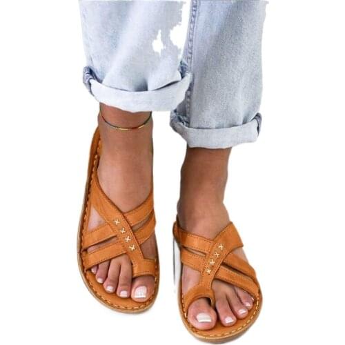2021 Fahion Roman Wedge Sandals Gladiator Sandals Women Comfy Slippers Low Heels Beach Shoes Casual Flip Flops Sandalia Feminina