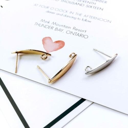 Earrings Pins Hook Block Ear Clip Stud Component Handmade Supplies for Jewelry Making Finding Accessories Material 6pcs