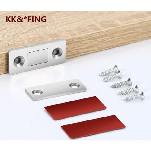 KK&FING 1 PC Ultra-thin Invisible Cabinet Door Stopper Punch-free Magnetic Sliding Door Stopper Micro-magic Door Stop