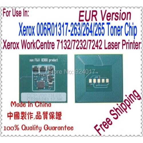 For Xerox WC 7132 7232 7242 WC7132 WC7232 WC7242 Toner Chip,For Xerox 006R01317 006R01265 006R01264 006R01263 Toner Cartridge