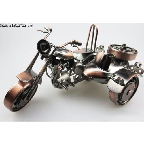 The Living Room Decoration Wholesale Creative Desktop European Iron Sidecar Motorcycle Model Motorcycle