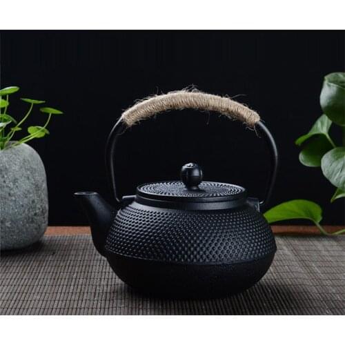 Japanese Iron Tea Pot With Stainless Steel Infuser Cast Iron Teapot Taste Tea Kettles For Boiling Water Oolong Tea 600ML Teapots