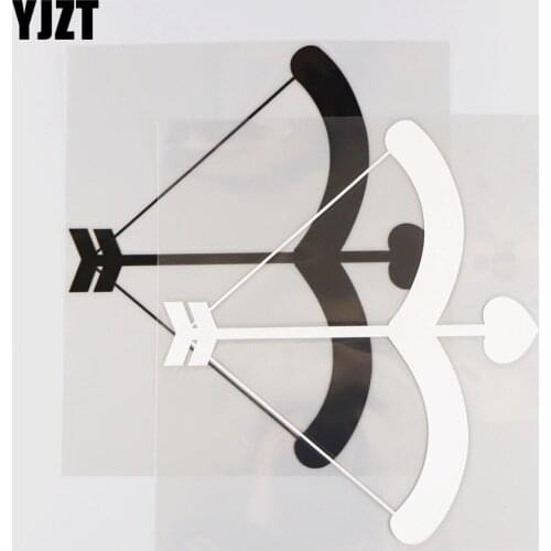 YJZT 16CM*18.1CM Personalized Bow And Arrow Car Sticker Vinyl Decal Decorative Pattern 1A-0417