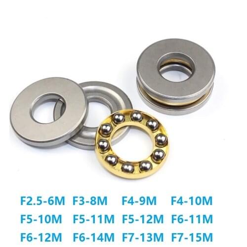 100pcs/lot Axial Ball Plane Thrust Bearing F2.5-6M F3-8M F4-9M F4-10M F5-10M F5-11M F5-12M F6-11M F6-12M F6-14M F7-13M F7-15M