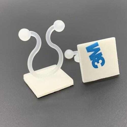 200PCS/1Lot KL-4-3-2-1 3M Adhesive Mounting Twist Tie Wire Ring Holder Fixied Seat