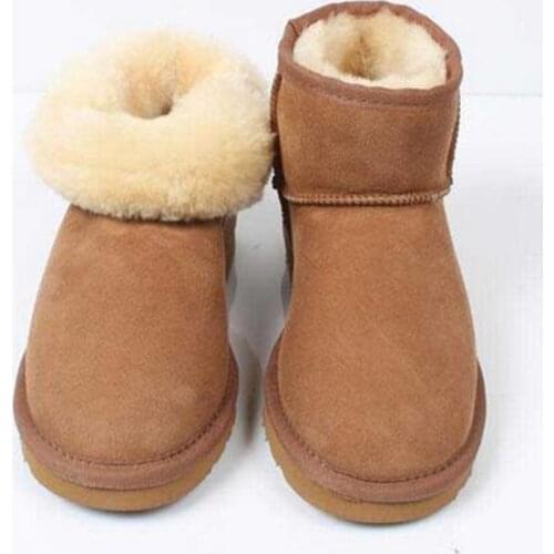 2021 men ankle shoes woman leather snow boots australia winter shoe women man boot lady buty red pink black fur bot big size