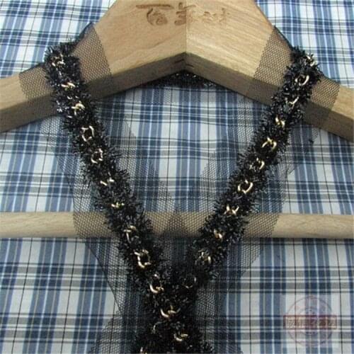 3Yards 1.6cm/0.62inch Gold Chain Mesh Ribbons Banding Lace Tape DIY Accessory Crafts Free Shipping Z071