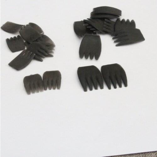 30pcs/lot 10x15mm/13x20mm black color plastic animal paw foy diy plush doll findings--size option