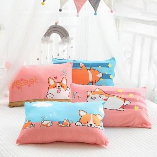 65*42cm Cartoon pillow Cover corgi totoro smile face Print Pillow Cotton Throw Pillow Cover Decor For Home Office high quality