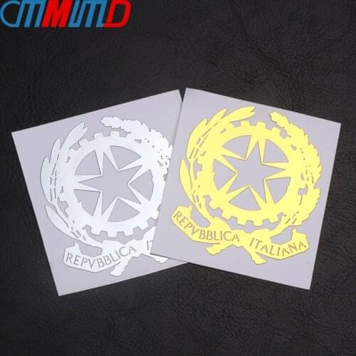 Car 3D metal nickel Pentagram of Italian Sticker Italy national Emblem for Mobile phone Laptop Sticker Automobile Decoration