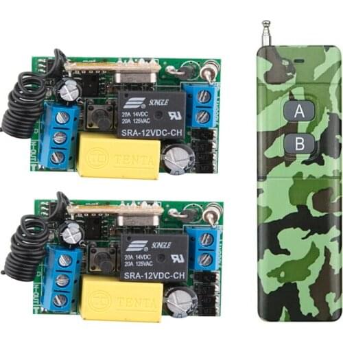 220 v 1 ch RF wireless remote control switch 2 receiver+1 transmitter High power distance Remote Transmitter