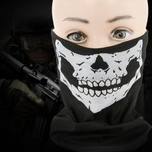 Skull Mask Skeleton Motorcycle Scarf Face Neck Bandana Ski Paintball Snood NEW