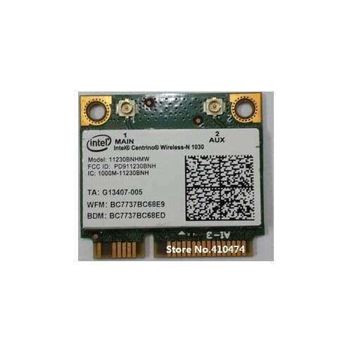 For Intel Wireless-N 1030 11230BNHMW Half MINI PCI-E Wlan WIFI for Bluetooth-compatible 3.0 Card For DELL N5110 15R M5110 N5110R