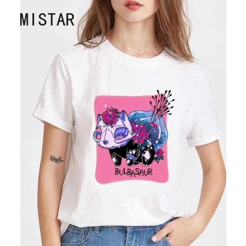 Harajuku T Shirts Women Kawaii Pikachu Funny Cartoon T-shirt 90s Cute Printed Tshirt Fashion Streetwear Top Tees Female