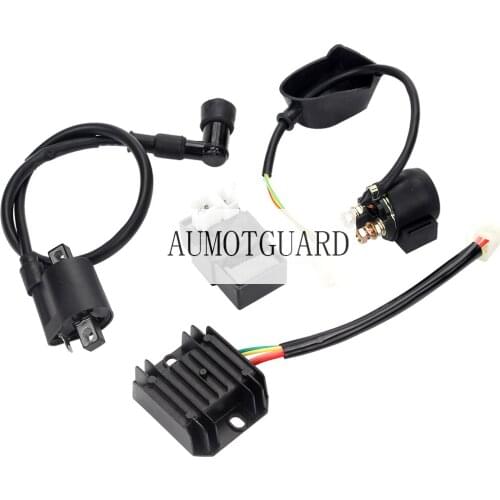 Ignition Coil 6 Pin CDI Voltage Regulator Rectifier Solenoid Relay Kit For 150cc 200cc 250cc Engine Chinese ATV Quad Dirt Bike