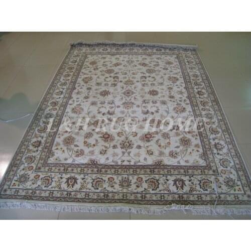 Free shipping 8'X10' 160Line Hand-knotted Wool and Silk Oriental Persian Rug handmade persian carpet