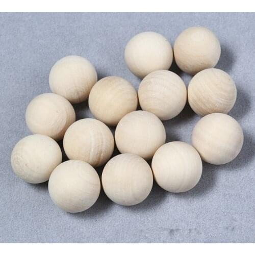 DIY Natural Ball Round Spacer Wood Beads Eco-Friendly Lead-Free Natural Wood Jewelry Wooden Balls perle en bois NO Hole 2-150Pcs