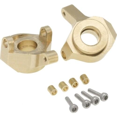 Brass Front Steering Cup Steering Knuckle Upgrade Parts for 1/24 RC Crawler Axial SCX24 AXI90081 Accessories