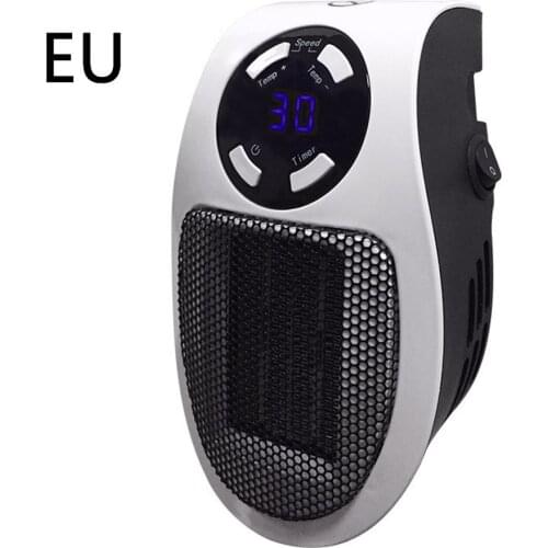 Mechanical Remote Control Dual Use Mini Heater Portable Electric Space Heater Home Office Desktop Hot Air Heater