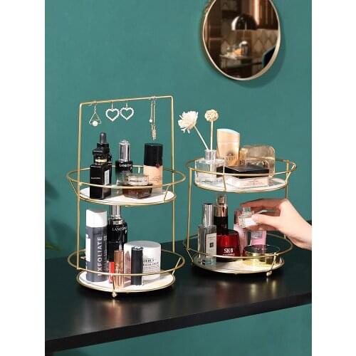 Bathroom Organizer Cosmetics Storage Box Table Finishing Rack Desktop Makeup Organizer Perfume Lipstick Display Storage Stand