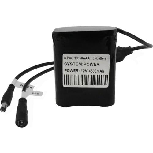 Erchang Original Professional Lithium Battery 4500mAh Pack for Fish Finder Underwater Fishing Video Camera 12V 4.5A