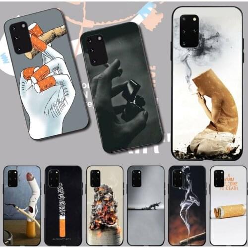 PENGHUWAN cigarette aesthetic Smart Newly Arrived Black Cell Phone Case for Samsung S20 plus Ultra S6 S7 edge S8 S9 plus S10 5G
