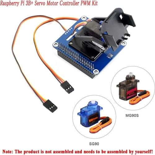 Raspberry Pi 4B Servo Motor Controller PWM Kit,2-DOF Pan-Tilt HAT for RPi Light Intensity Sense Camera Movement I2C,PCA9685 Chip