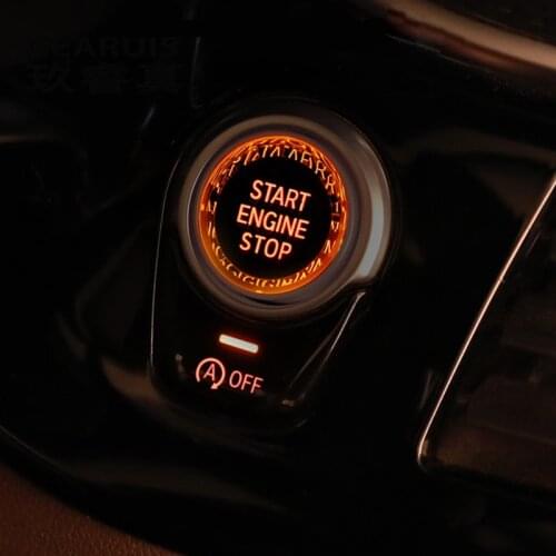 Car styling ENGINE START STOP switch button Cover Sticker For BMW X1 X2 X3 X4 X5 X6 F25 F26 F15 F16 F48 F49 F39 Auto Accessories