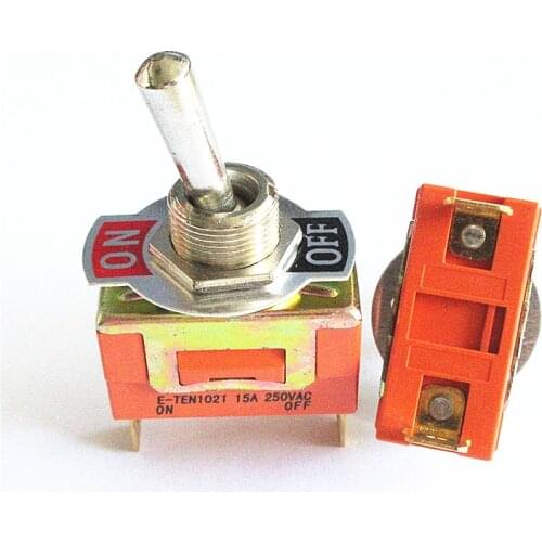 Welding Foot 10A Current Toggle Switch E-TEN1021 Rocking Head Rocker Arm Toggle Switch 2 Feet Aperture 12MM