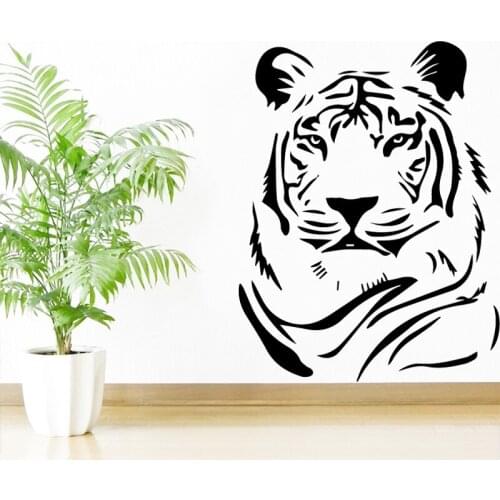 Ferocious Tiger Wall Stickers, Kids Bedroom Wallpaper, Vinyl Stickers, Posters, Vinyl Wall Stickers, Animals, Home Decor