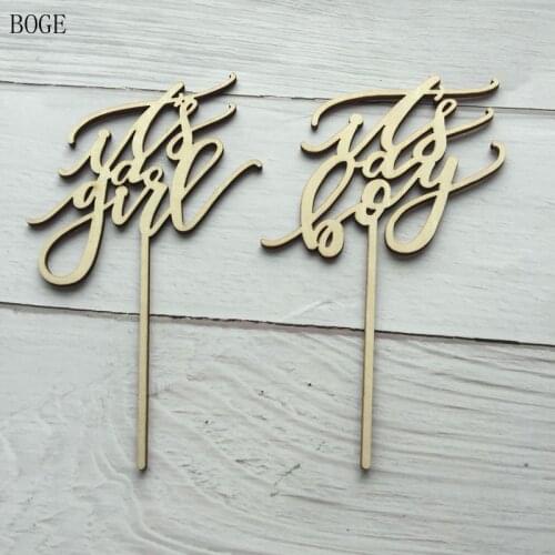 20pcs laser cut wood cake topper baby shower unique cake toppers baby boy or girl