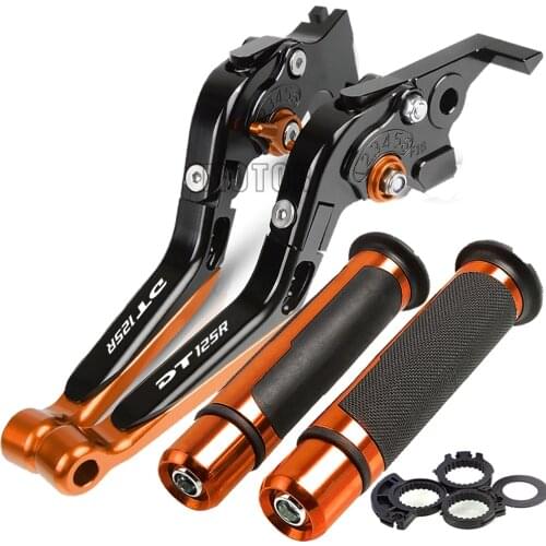 For Yamaha DT125R DT 125R 2000 2001 2002 2003 2004 Motorcycle Extendable Brake Clutch Levers Handlebar Hand Grips Accessories