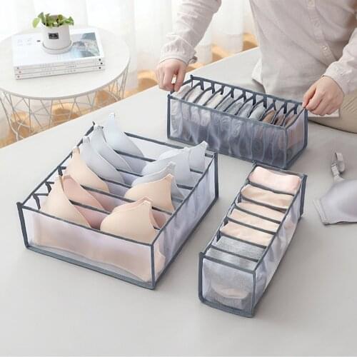 Drawer Organizers Storage Box Case For Bra Ties Underwear Socks Scarf Foldable Drawer Divider