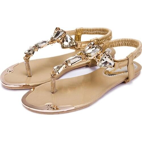 2021 fashion rhinestone flat sandals non-slip women flip flops shoes ladies new casual summer beach comfortable shoes sandalia