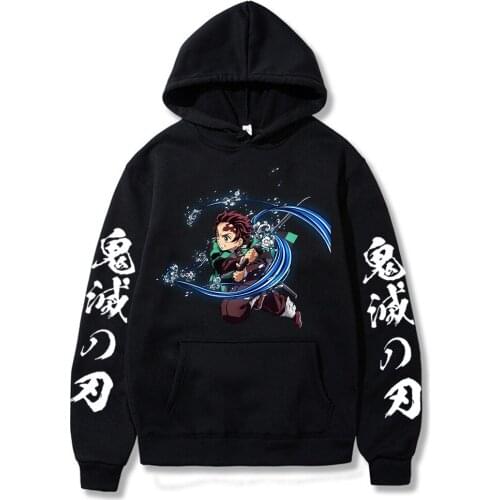 Demon Slayer Sweatshirts Women Pink Womens Hoodies Warm Long Sleeve Casual Pullover Clothes