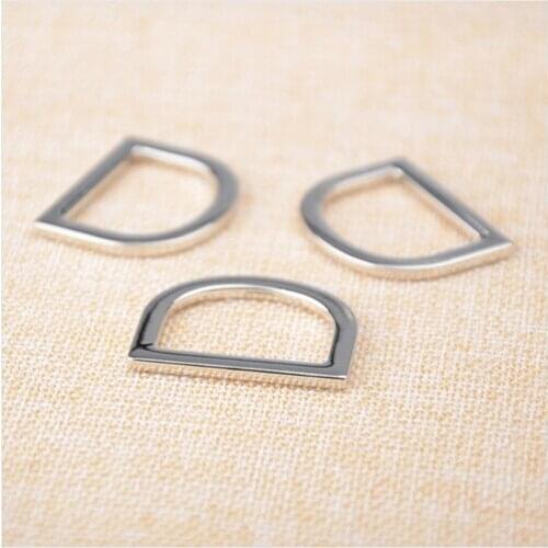 1 Inch ( 25mm inner width ) Flat Silver D Rings Metal Buckle for Bag Making 50pcs/lot