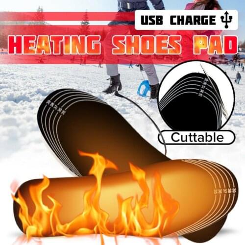 Palmilha 1 Pair Useful Winter Warming Electric Heated Insoles Foot Winter Warmer USB Heating Pads Shoe Insoles Hot стельки