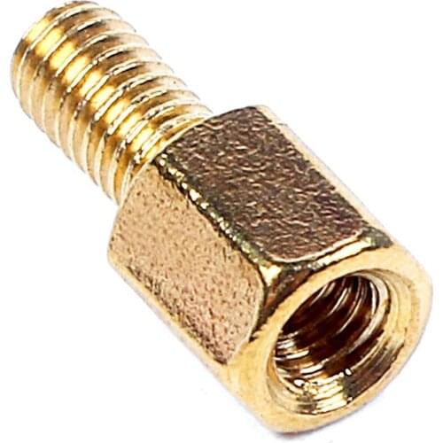 100pcs Brass Hex Standoff Spacer Screw Female to Male 5mm+6mm M3 m