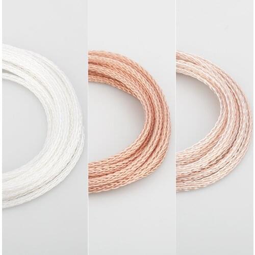 1619AG/AC/CU HiFi 16cores 6N OCC Silver PTFE Cable for DIY Headphone cable Earphone Headphone DIY Cable For Custom Headset