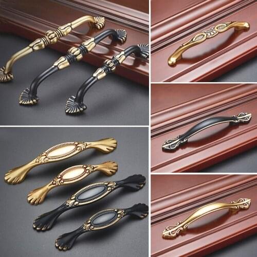 2021 Modern Brass Furniture Handles Light Luxury Handles for Furniture Cabinet Knobs and Handles Kitchen Handles Drawer