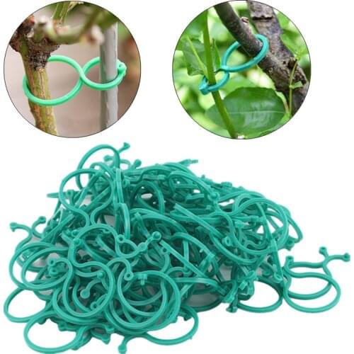 50/100 Pcs Plant Clips Garter Plants Tomato Clip Reusable Garden Plant Support Rill Greenhouse Plant Seeding Vines Clamp
