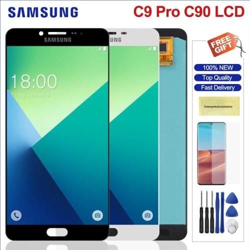 6.0" Amoled Lcd for Samsung Galaxy C9 Pro C9000 LCD Display Touch Screen Digitizer Replacement for Samsung C900 C9000 Lcds