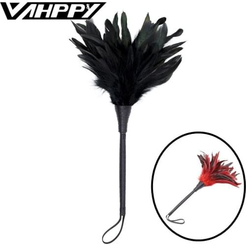 Bdsm sex Bondage Flirt feather Whip Adult Games Erotic Fetish Leather Spanking Slave Flogger SM Sex Toys For Couples accessories